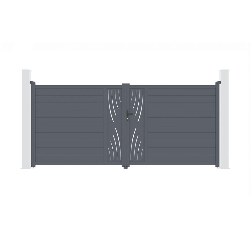 Portail aluminium battant veleta 400x180cm