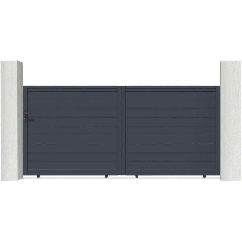 Portail aluminium coulissant eiger 350x160cm
