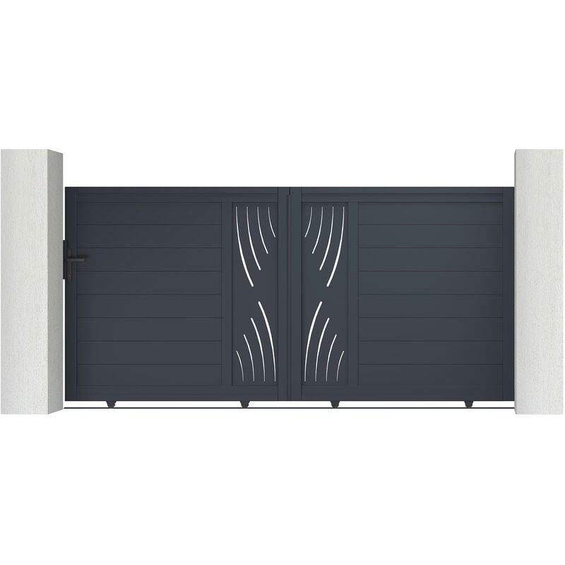 Portail aluminium coulissant veleta 350x140cm
