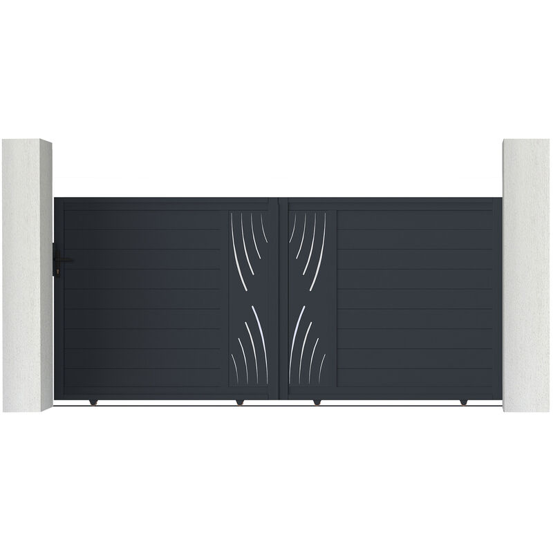 Portail aluminium coulissant veleta 350x160cm