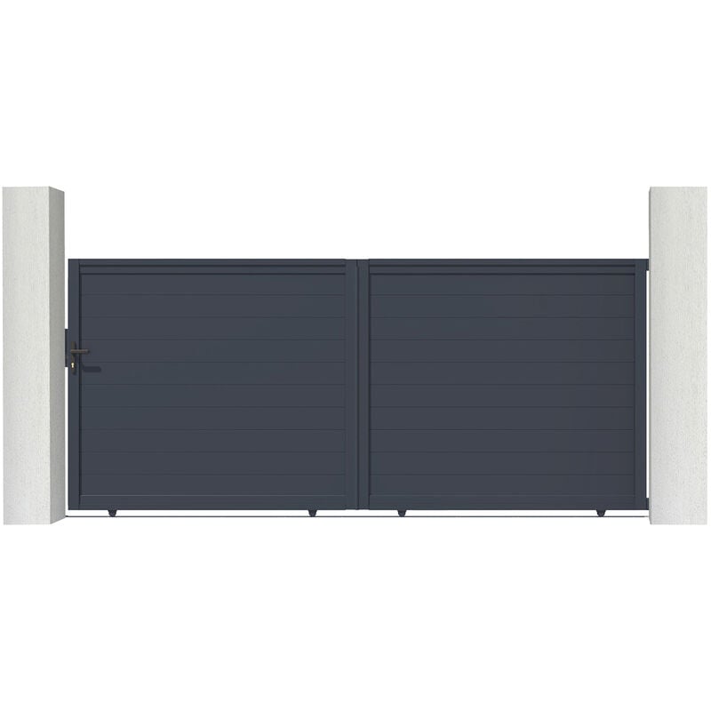 Portail aluminium coulissant eiger 400x180cm