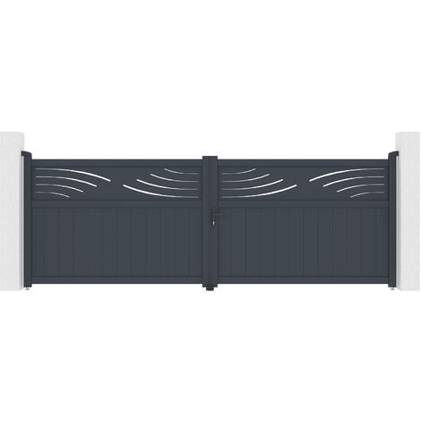 Portail aluminium battant HALTI 400x140cm