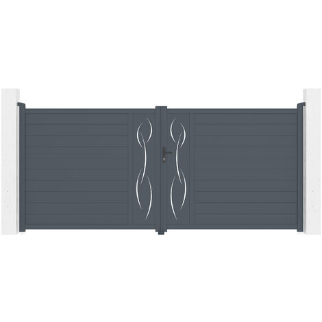Portail aluminium battant LIFE 400x180cm