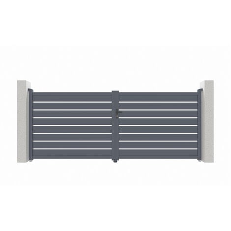 Portail aluminium battant VOGEL 400x160cm