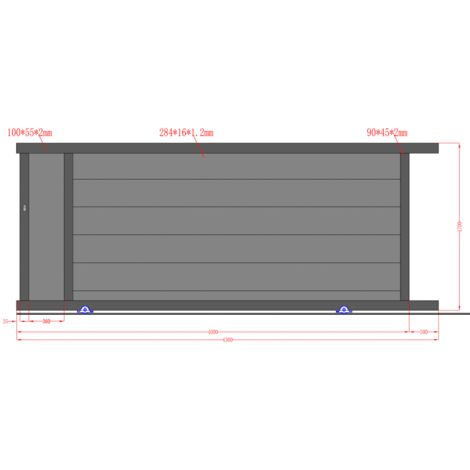 Portail aluminium coulissant 4m – Hauteur 1,70m – RAL7016 – Conçu pour sécuriser et embellir votre extérieur - L4mxH1