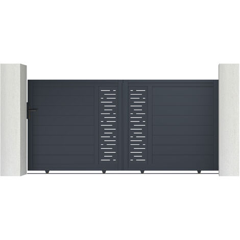 Portail aluminium coulissant ARLBERG 300x140cm