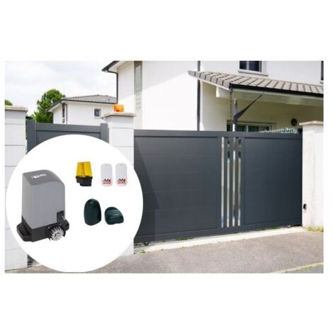 Portail Aluminium Coulissant MOSCOU RAL 7016 L3,5mxH1,70m motorisé Livré avec son Kit Motorisation KSL 500 PRO IOW