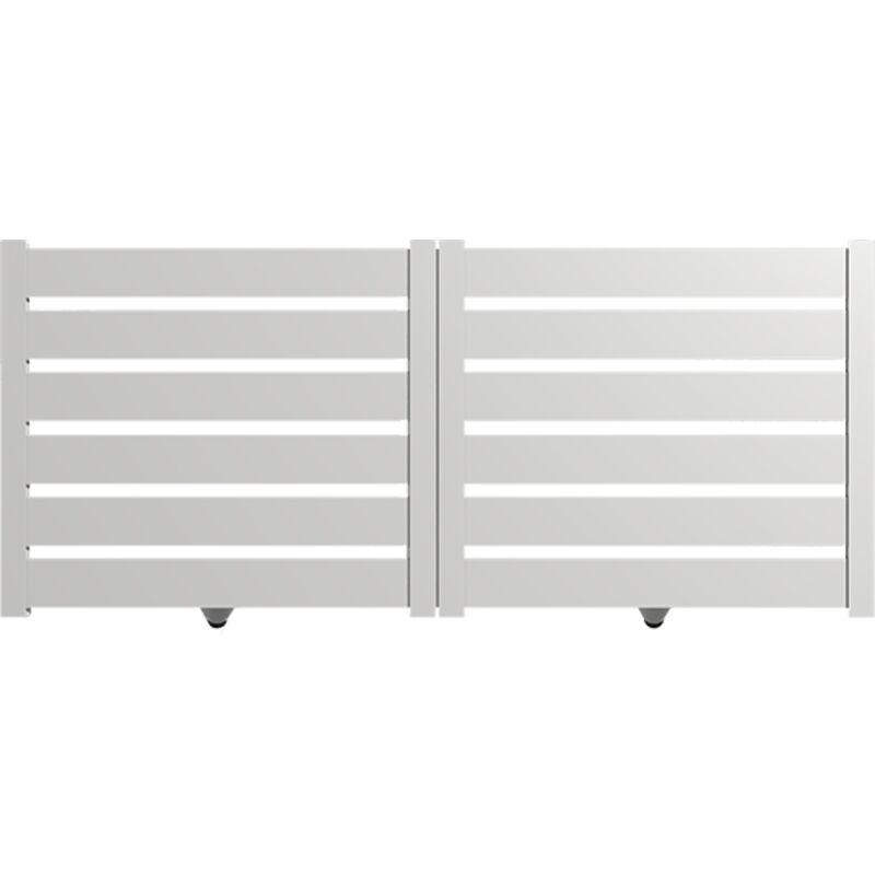 Portail aluminium coulissant sah en kit dimensions L.4000 (entre piliers) x H.1500 mm Couleurs Blanc (ral 9010)