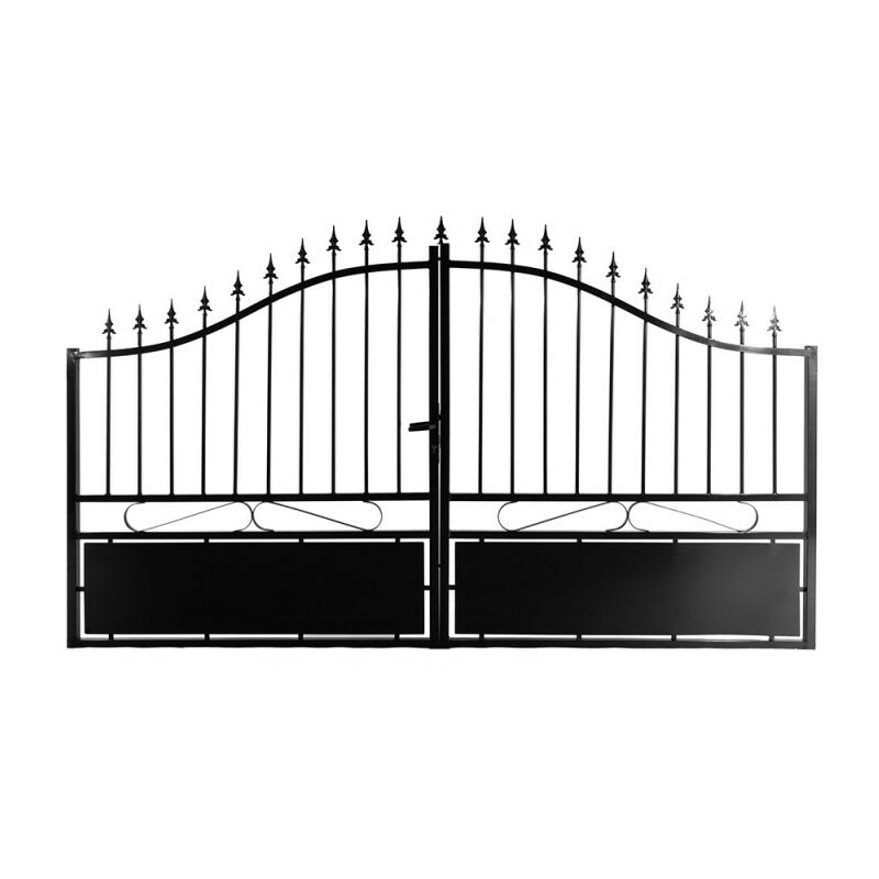 Portail aluminium noir double battant Jais 4m00