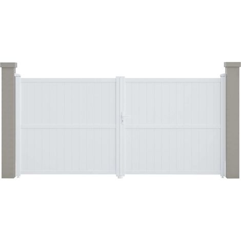 Portail aluminium Lola - 349.5 x 155.9 cm - Blanc