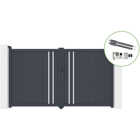 Portail battant 3m GIONA H.180cm alu + motorisation RANGER B150