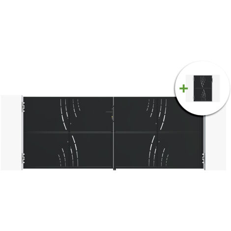 Portail battant acier 3,5m NALI VELETA H.140cm noir + Portillon H.140cm noir
