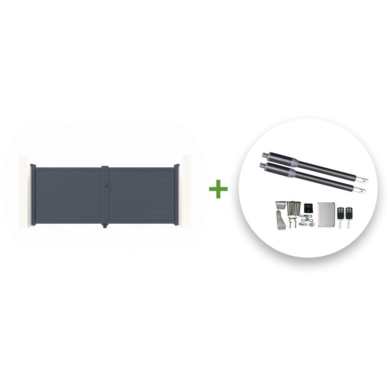 Portail battant électrique eiger 350x140cm + Motorisation ranger B150