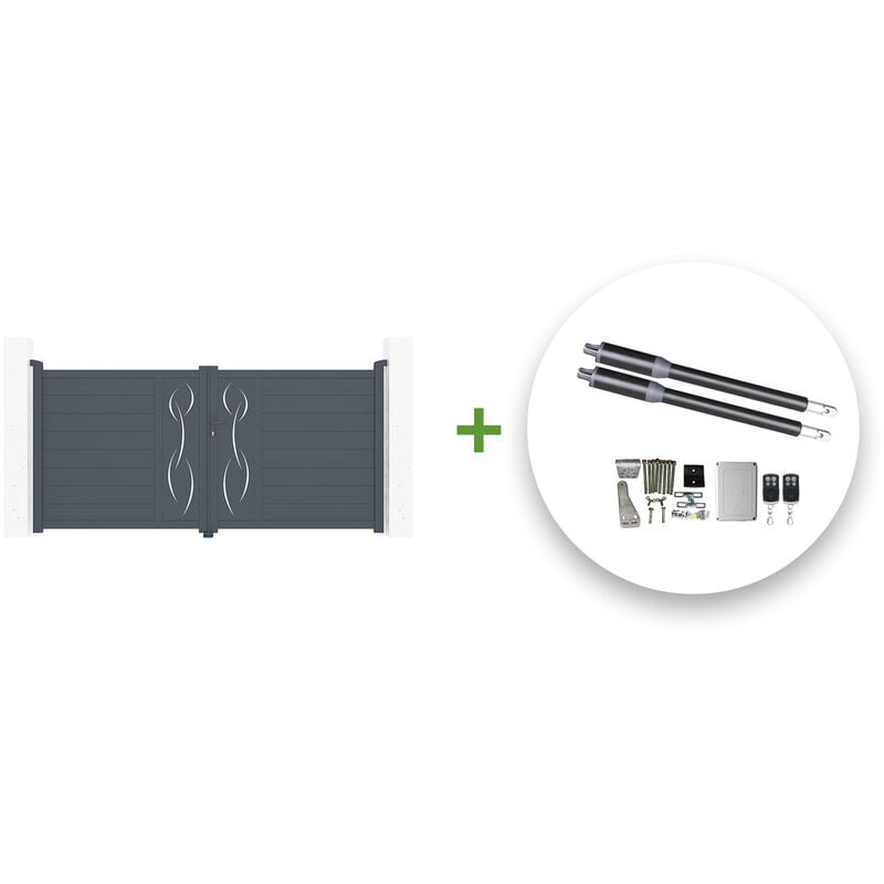 Casanoov - Portail battant électrique life 300x140cm + Motorisation ranger B150