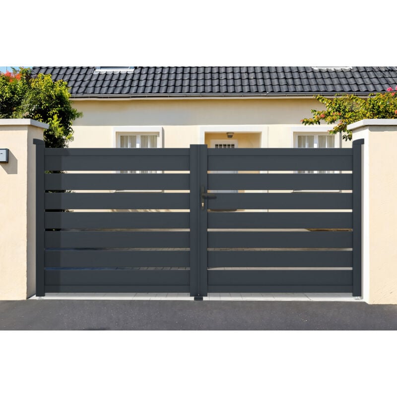 Portail battant électrique vogel 300x140cm + Motorisation ranger B150