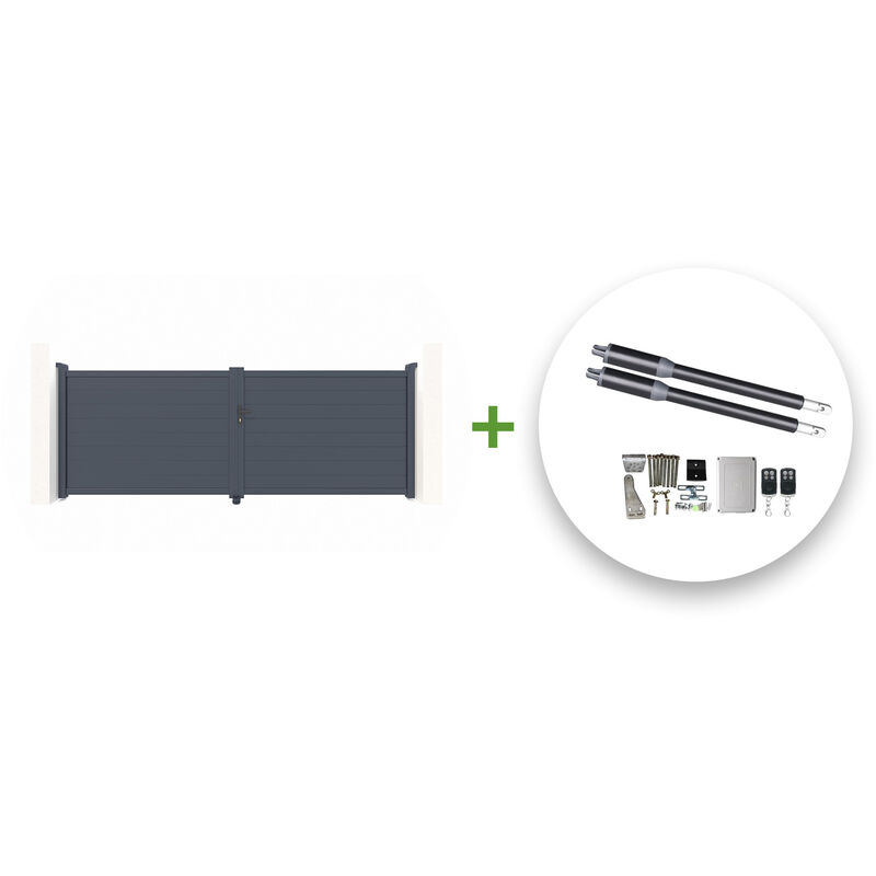 Portail battant électrique eiger 400x140cm + Motorisation ranger B150