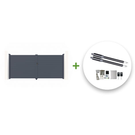 Portail battant électrique EIGER 400x180cm + Motorisation RANGER B150