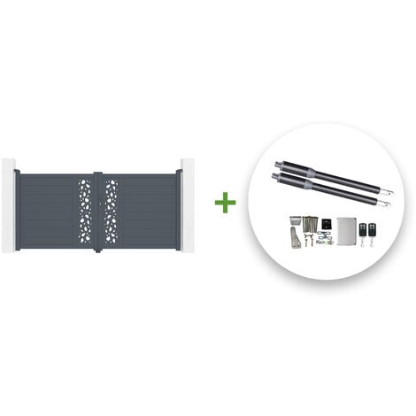 CASANOOV Portail battant électrique SUNNY 300x140cm + Motorisation RANGER x150cm