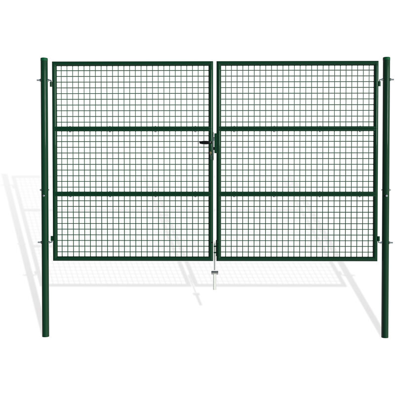 Portail battant grillagé olga 300x180cm vert