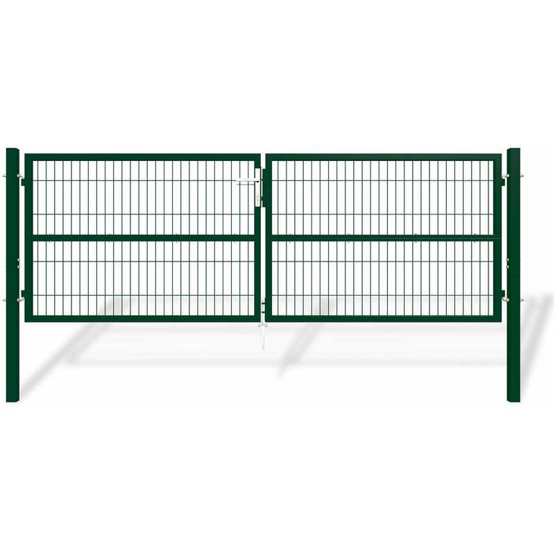 Portail battant grillagé razo 300x100cm vert