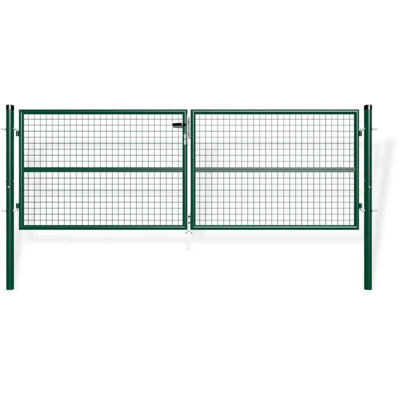 Portail battant grillagé olga 300x100cm vert