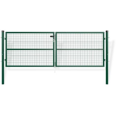 CASANOOV Portail battant grillagé OLGA 300x100cm VERT