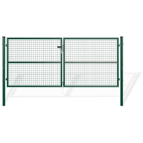Portail battant grillagé OLGA 300x130cm VERT