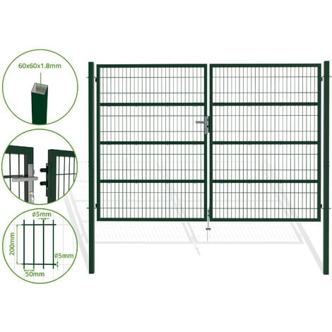 Portillon grillagé 1m RAZO 100x160cm VERT