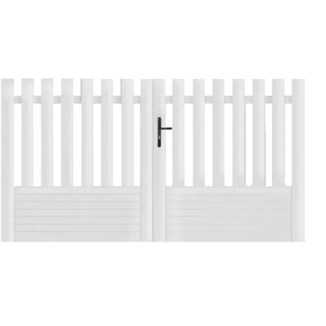 Portail battant PVC standard ALENÇON blanc DROIT