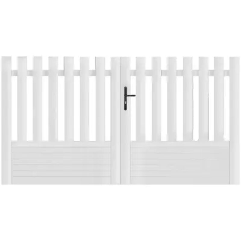 Portail battant PVC blanc H145 x L250 ALENÇON DROIT
