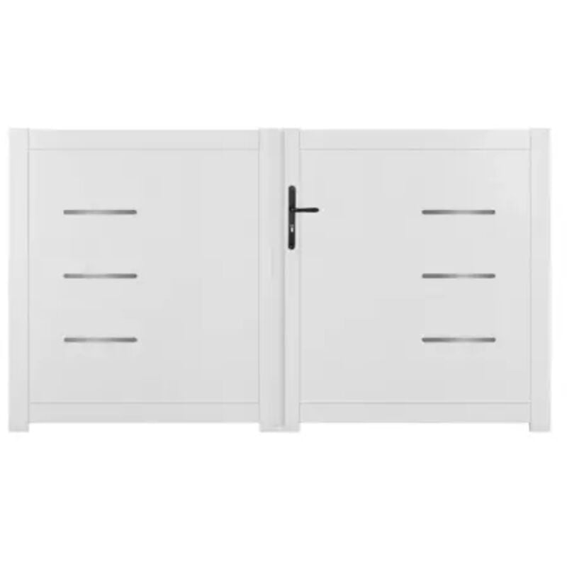 Portail battant pvc blanc H160 x L250 cm briancon
