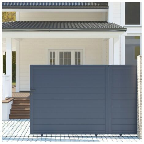 Portail Coulissant Alu 392x142cm GARDE X-Metal Anthracite