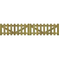 Portail de clôture à piquets 2 pcs Bois imprégné FSC 300x60 cm
