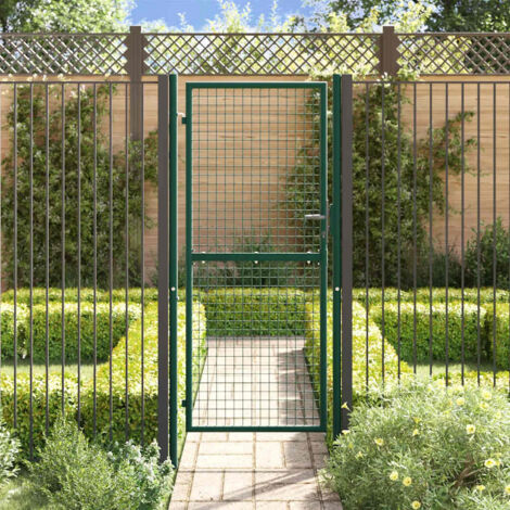 Portail de clôture Acier 100x200 Vert