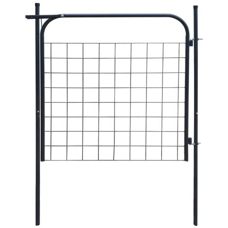 Portail de clôture de jardin 100x100 Anthracite