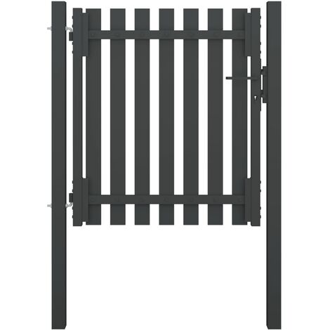 Portail de clôture de jardin Acier 1x1,25 m Anthracite