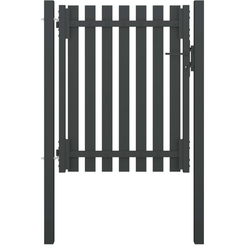 Vidaxl - Portail de clôture de jardin Acier 1x1,5 m Anthracite