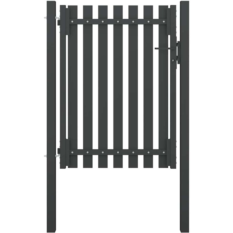 vidaXL Portail de clôture de jardin Acier 1x1,7 m Anthracite