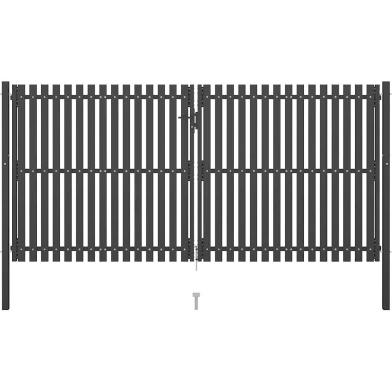 Vidaxl - Portail de clôture de jardin Acier 4x2,25 m Anthracite