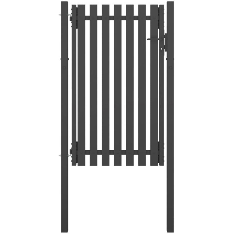 Vidaxl - Portail de clôture de jardin Acier 1x2 m Anthracite