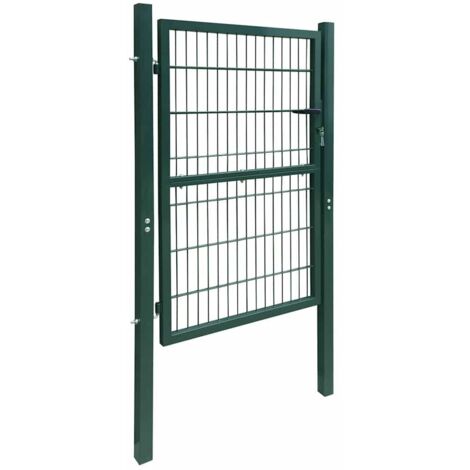 Portail de clôture en acier 100x200 cm vert