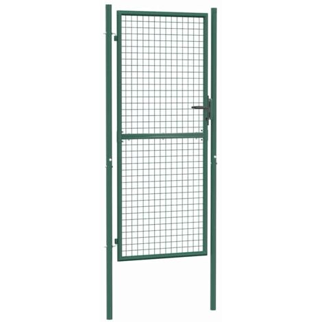 Portail de clôture en acier 100x200 cm vert