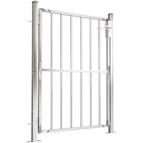 Portail de jardin 100x125 cm Acier inoxydable
