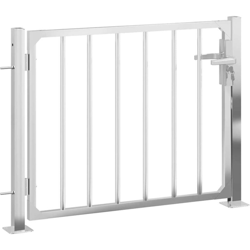 Vidaxl - Portail de jardin 100x75 cm acier inoxydable
