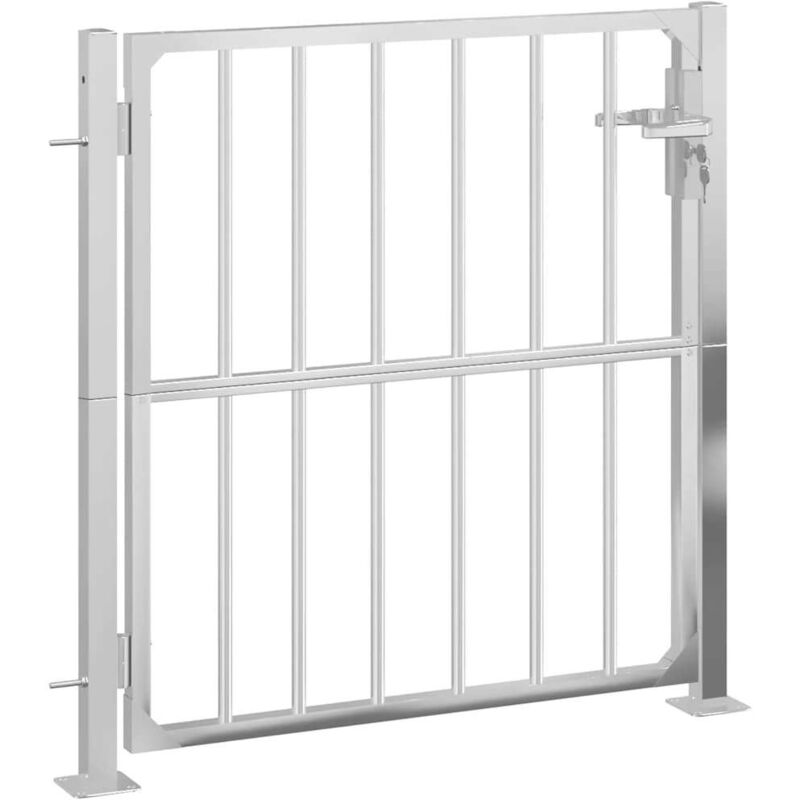 Portail de jardin 100x100 cm acier inoxydable Vidaxl