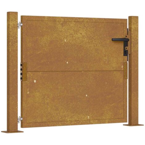 Portail de jardin 100x75 cm en acier Corten