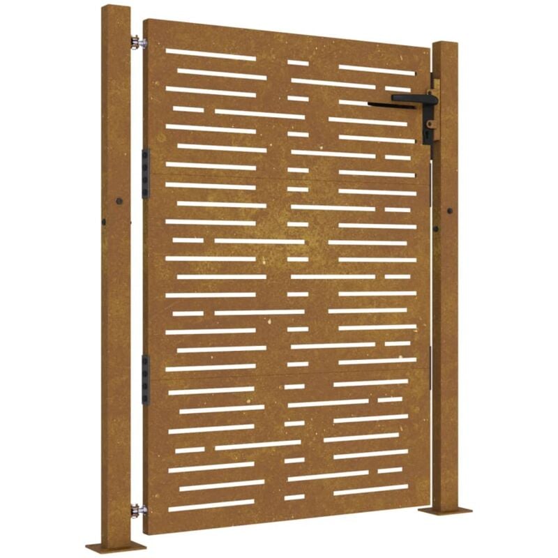 Vidaxl - Portail de jardin 105x130 cm acier corten conception de carré