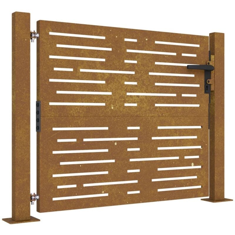Vidaxl - Portail de jardin 105x105 cm acier corten conception de carré