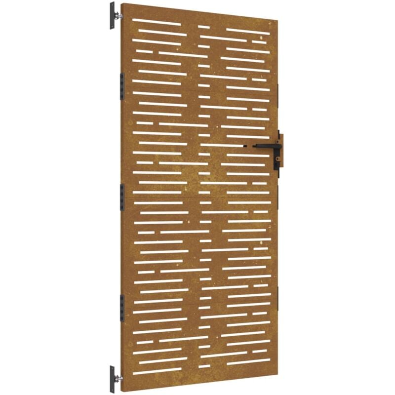 Vidaxl - Portail de jardin 85x175 cm acier corten conception de carré