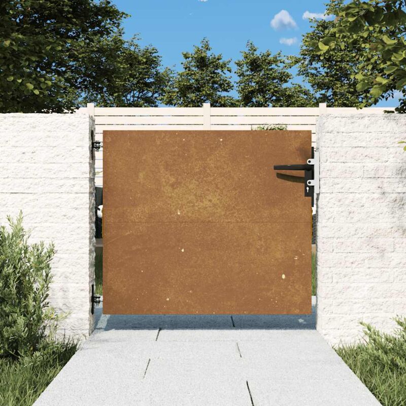 Vidaxl - Portail de jardin 85x100 cm acier corten